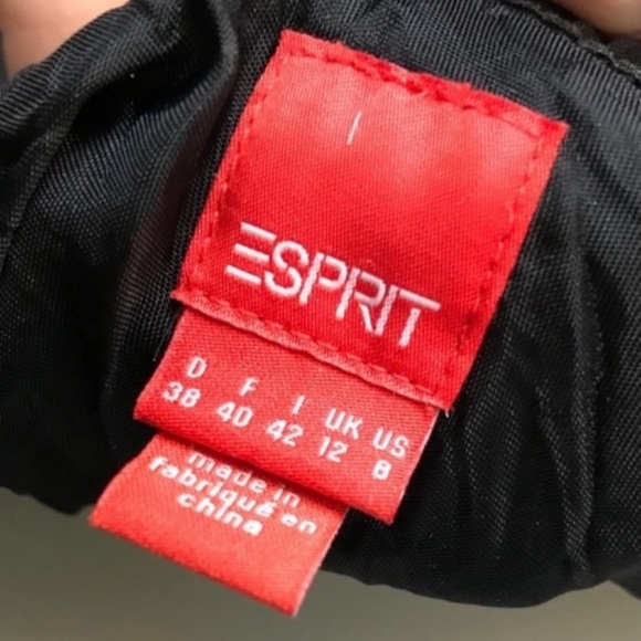 ESPRIT Lined Black Chifon Halter Dress 8 (Small) - Picture 8 of 15